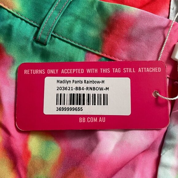 Beginning Boutique NWT Madilyn Rainbow Pant Women M Groovy Rave Disco 70s Hippie - Picture 6 of 14